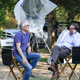 Chris Black and cast member Philip Glenister (Photo: Niko Tavernise/Fox)